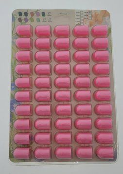 Ковпачки 16*25 мм, #100, 50 шт (на планшетці) для педикюру, pink 23257 фото