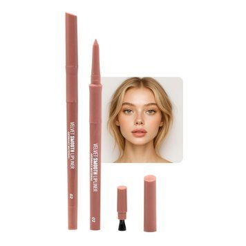 Гелевий олівець для губ, Global Fashion, velvet smooth lipliner, 02 25021 фото