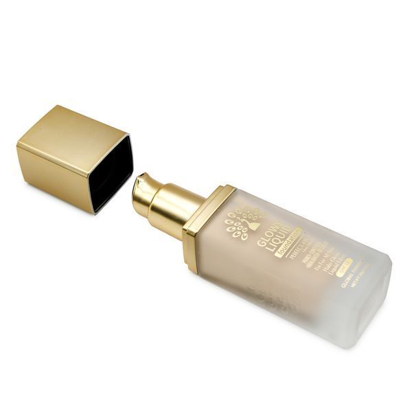 Тональна основа Global Fashion, Glowy Liquid Foundation 4in1:Primer+Concealer+Highlighter+BB cream, SPF 15, K035,Caramel 24998 фото