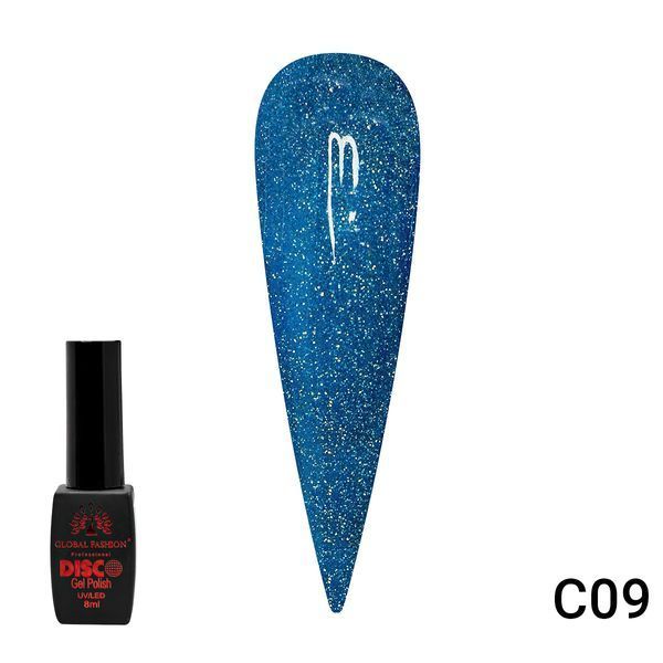 Гель-лак Disco Gel Polish, Global Fashion, светоотражающий, 8 мл, C09 12243 фото
