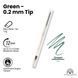 Мягкий, гелевый карандаш для глаз, Global Fashion, Green with glitter 25017 фото 3