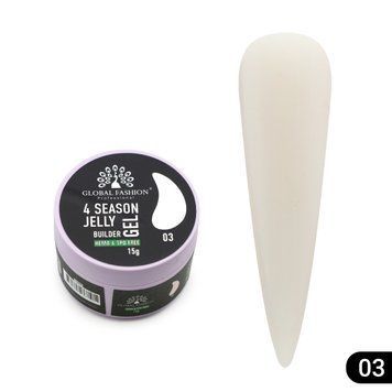 Гель для моделювання нігтів 15 г, 4 Season Jelly Builder Gel, 03 26075 фото