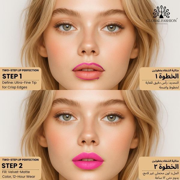 Гелевий олівець для губ, Global Fashion, velvet smooth lipliner, 04 25023 фото