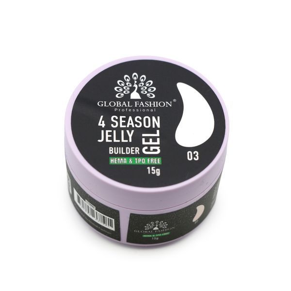 Гель для моделювання нігтів 15 г, 4 Season Jelly Builder Gel, 03 26075 фото