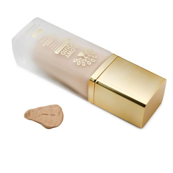 Тональна основа Global Fashion, Glowy Liquid Foundation 4in1:Primer+Concealer+Highlighter+BB cream, SPF 15, K034,Honey 24997 фото