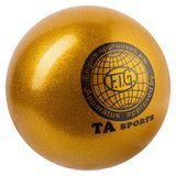 Мяч гимнастический TA SPORT, 400грамм, 19 см, глиттер, золотистый TA400-3 фото