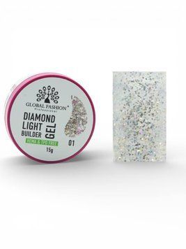 Гель для моделювання нігтів 15 г Diamond Light Builder Gel 01 26977 фото