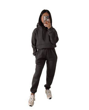 Костюм кенгуру женский трёхнитка на флисе (штаны и кофта) RAZ-528 (42 - 52 р.) Пепельный RAZ-528 фото
