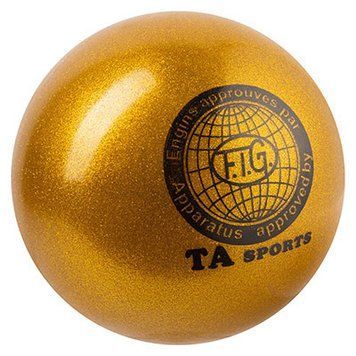 М'яч гімнастичний TA SPORT, 400 грамів, 19 см, глітер, золотистий TA400-3 фото