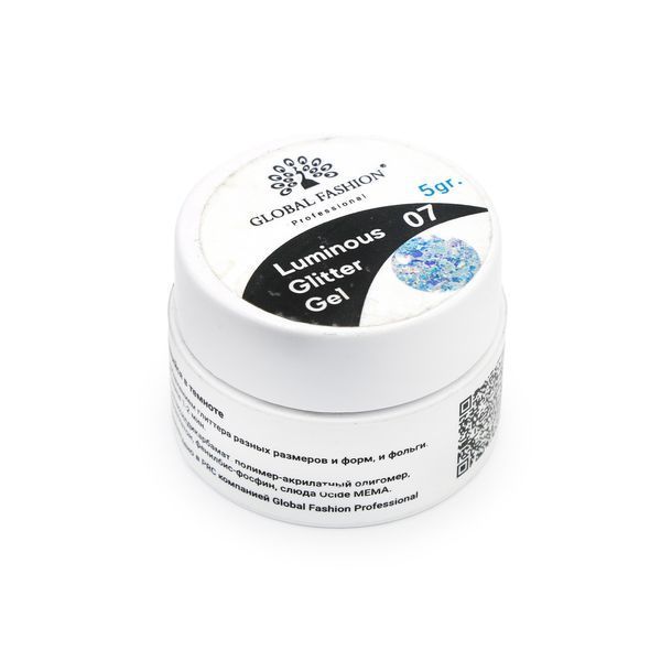 Глиттер светящийся в темноте гель 5 гр, Luminous Glitter Gel 07 13479 фото