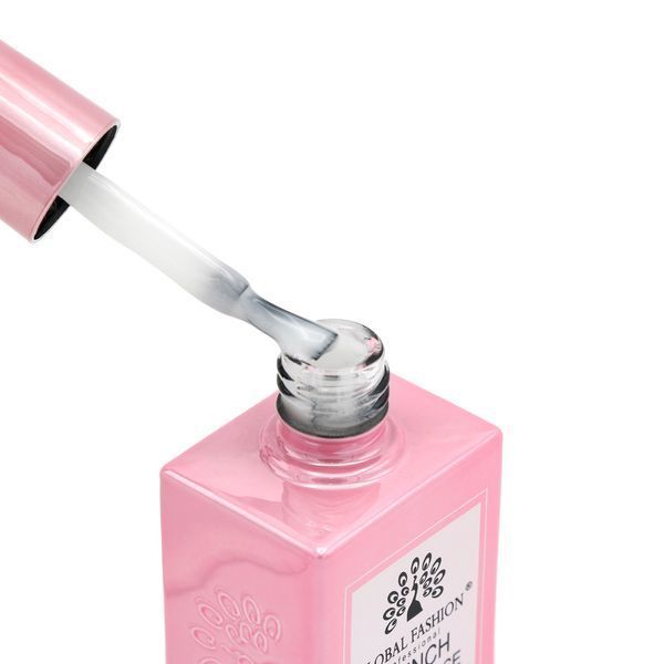 Каучуковая база для гель-лака френч, Rubber Base Coat French, 15 мл., цвет прозрачно-молочный, Global Fashion 13 8107 фото