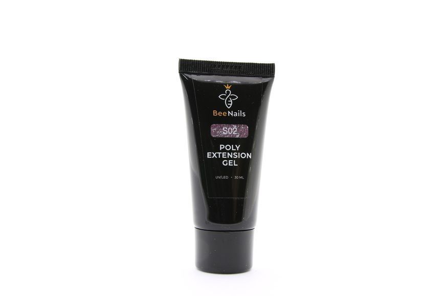Poly-gel Bee Nails з глітером #S02, 30г 24776 фото