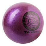 Мяч гимнастический TA SPORT, 400грамм, 19 см, глиттер, фиолетовый TA400-8 фото