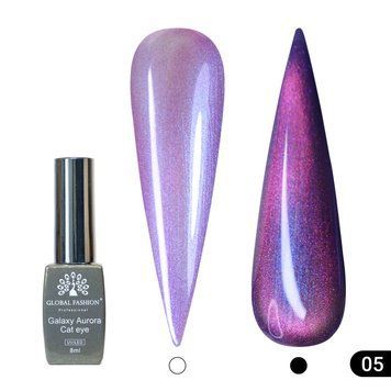 Гель лак кошачий глаз Galaxy Aurora Cat Eye Global Fashion, 8мл, 005 24836 фото