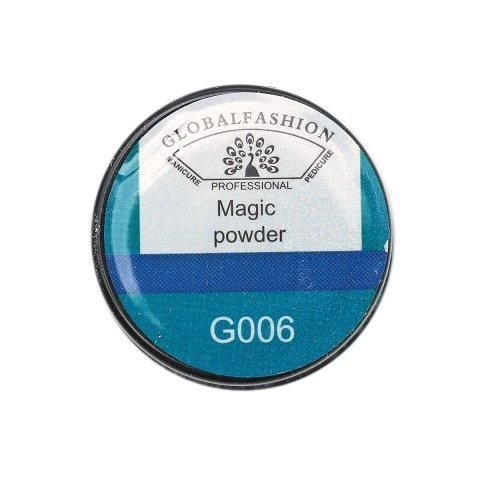 Втирка для ногтей Global Fashion, зеленый, Magic Powder 4619 фото