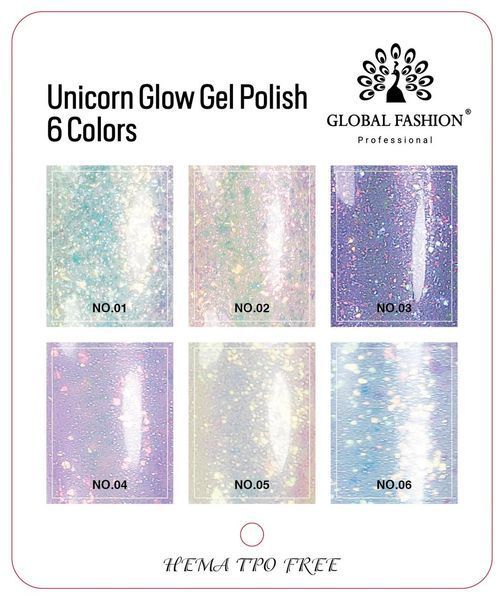 Гель лак котяче око Unicorn Glow 8 мл, 03 26033 фото