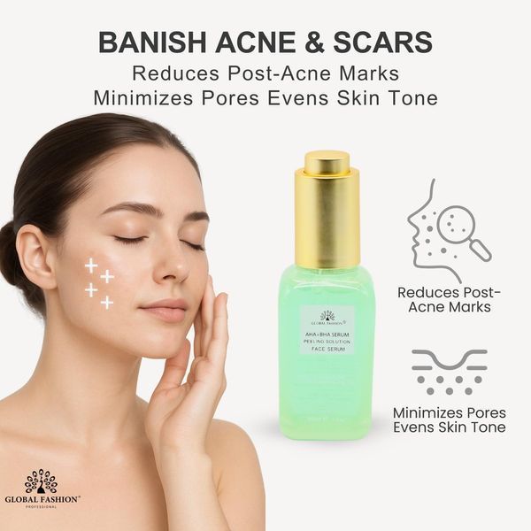 Сыворотка-Пилинг с кислотами Aha+Bha, Global Fashion, Aha+Bha Serum Peeling Solution Face Serum, 50ml 25085 фото