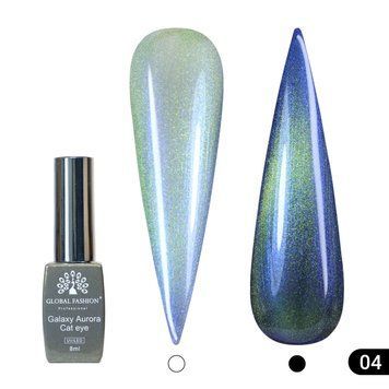 Гель лак кошачий глаз Galaxy Aurora Cat Eye Global Fashion, 8мл, 004 24835 фото