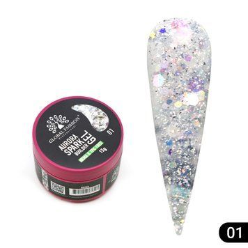 Гель для моделирования ногтей 15 гр, Aurora Spark Builder gel 01 26827 фото