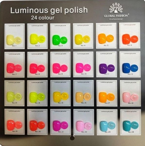 Гель лак світиться в темряві Luminous Global Fashion 8 мл,03 25440 фото