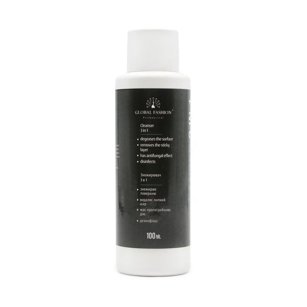 Знежирювач 3 в 1 Nail Prep Global Fashion, 100 мл 11206 фото
