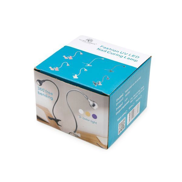 LED лампа-ліхтарик на прищіпці, гнучка з USB-розємом, 3V/5V, silver 22681 фото