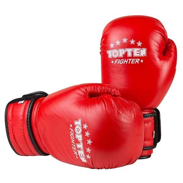 Боксёрские перчатки TopTen X-2 кожа, 12 oz, красный TT-X212R фото