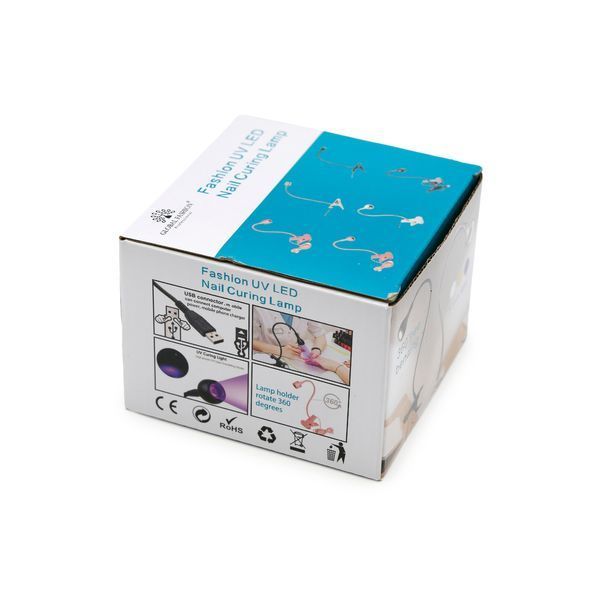 LED лампа-ліхтарик на прищіпці, гнучка з USB-розємом, 3V/5V, silver 22681 фото