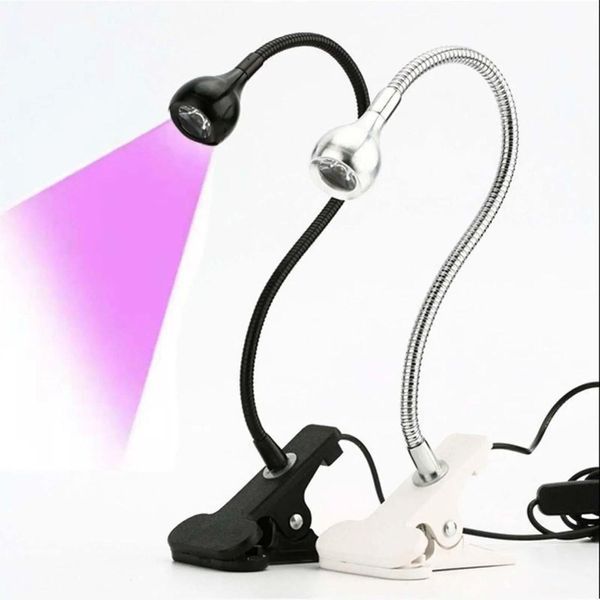 LED лампа-ліхтарик на прищіпці, гнучка з USB-розємом, 3V/5V, silver 22681 фото