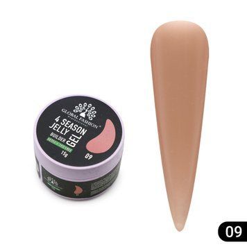 Гель для моделювання нігтів 15 г, 4 Season Jelly Builder Gel, 09 26081 фото