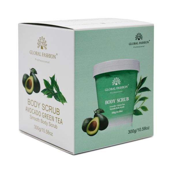 Скраб для тіла, Global Fashion, Body Scrub, Avocado & Green Tea, 300g 25057 фото