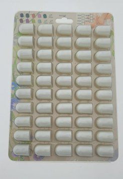 Ковпачки 16*25 мм, #150, 50 шт (на планшетці) для педикюру, white 23294 фото