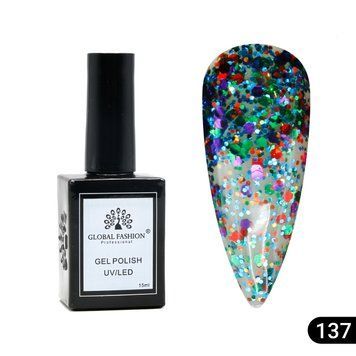 Гель лак Global Fashion, Gel polish&nbsp;15&nbsp;ml,&nbsp;137 23975 фото