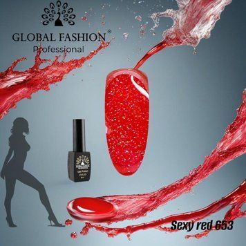 Гель лак Sexy Red, 8 мл Global Fashion 653 11452 фото