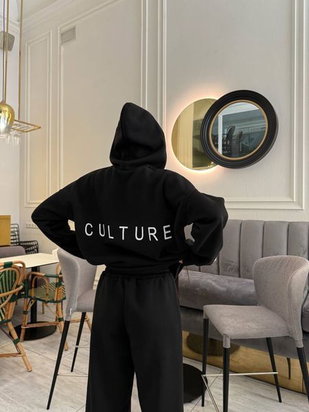 Женский костюм оверсайз на флисе Culture BBD-1664 Черный BBD-1664 фото