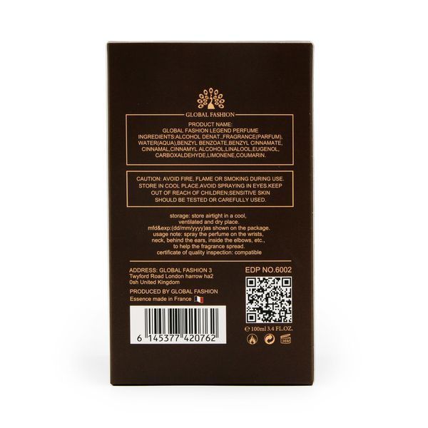 Парфюмированная вода Legend (Brown) от Global Fashion, 100 мл (для него) 24204 фото