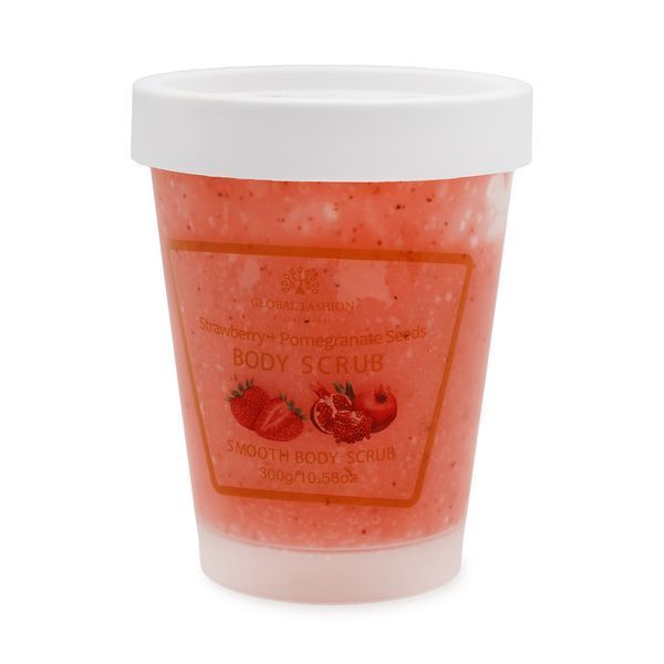 Скраб для тіла, Global Fashion, Body Scrub, Strawberry & Pomegranate Seeds, 300g 25056 фото