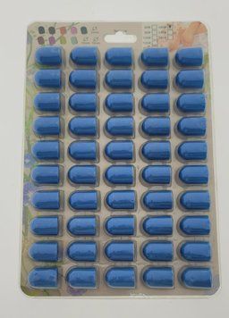 Ковпачки 16*25 мм, #150, 50 шт (на планшетці) для педикюру, blue 23293 фото