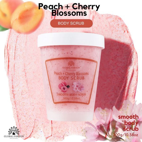 Скраб для тела, Global Fashion, Body Scrub, Peach & Cherry Blossoms, 300g 25058 фото