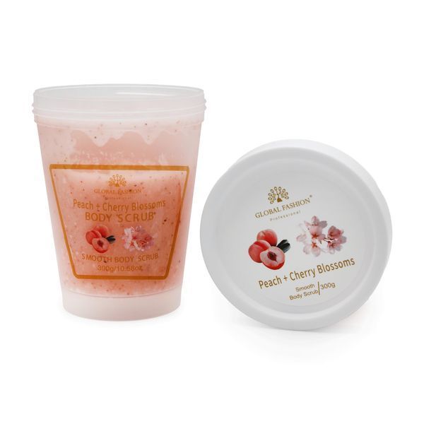 Скраб для тела, Global Fashion, Body Scrub, Peach & Cherry Blossoms, 300g 25058 фото