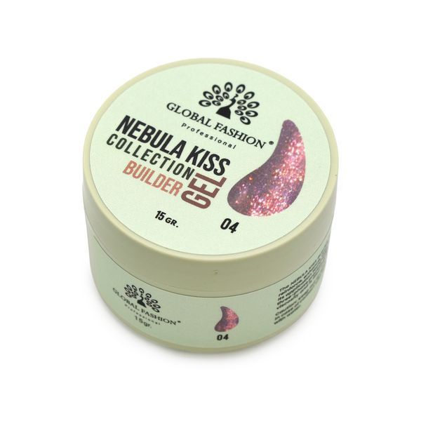 Гель для моделювання нігті 15 г, Nebula Kiss Builder Gel 04 26216 фото