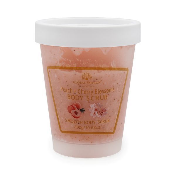 Скраб для тела, Global Fashion, Body Scrub, Peach & Cherry Blossoms, 300g 25058 фото