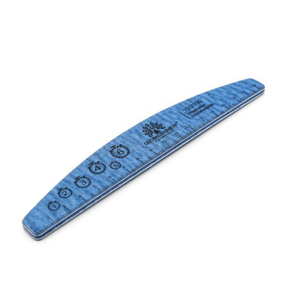 Nail file with ruler, 150/150, blue 25571 фото