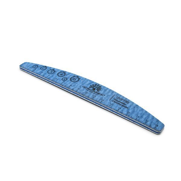Nail file with ruler, 150/150, blue 25571 фото