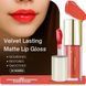 Стойкий, матовый блеск для губ Velvet lasting matte long lasting lip gloss, Global Fashion, GF38006 #107 24920 фото 2