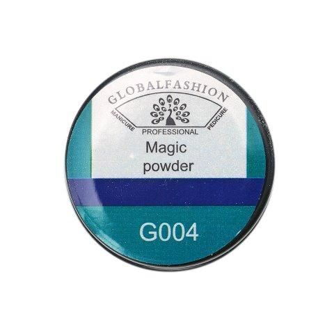 Втирка для ногтей Global Fashion, синий, Magic Powder 4706 фото