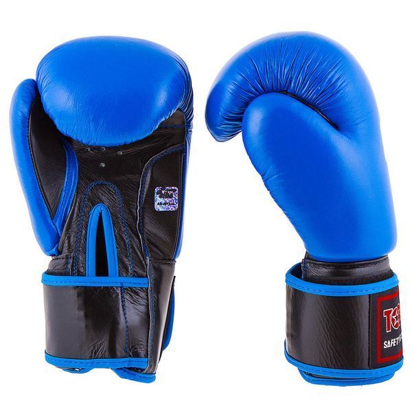 Боксерські рукавички TopTen, шкіра, 12 oz, синій TT025-12B фото