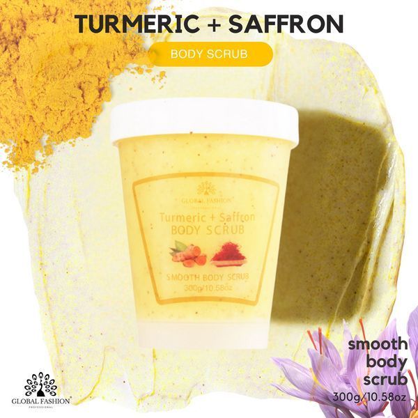 Скраб для тіла , Global Fashion, Body Scrub, Turmeric & Saffron, 300g 25059 фото