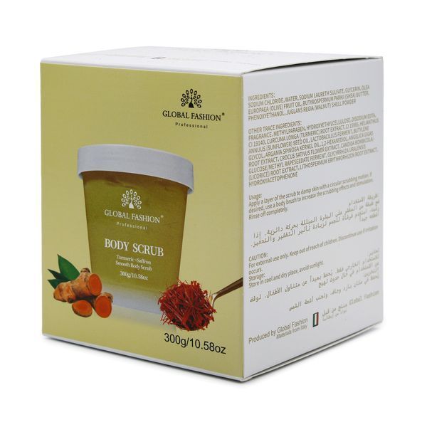Скраб для тіла , Global Fashion, Body Scrub, Turmeric & Saffron, 300g 25059 фото
