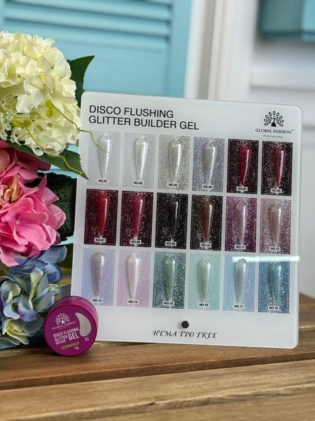 Гель для моделирования ногтей 15 г, Disco Flashing Glitter Builder gel, #01 26790 фото